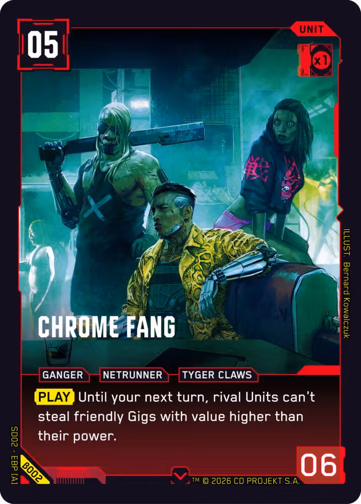 Chrome Fang B002 Cyberpunk TCG card