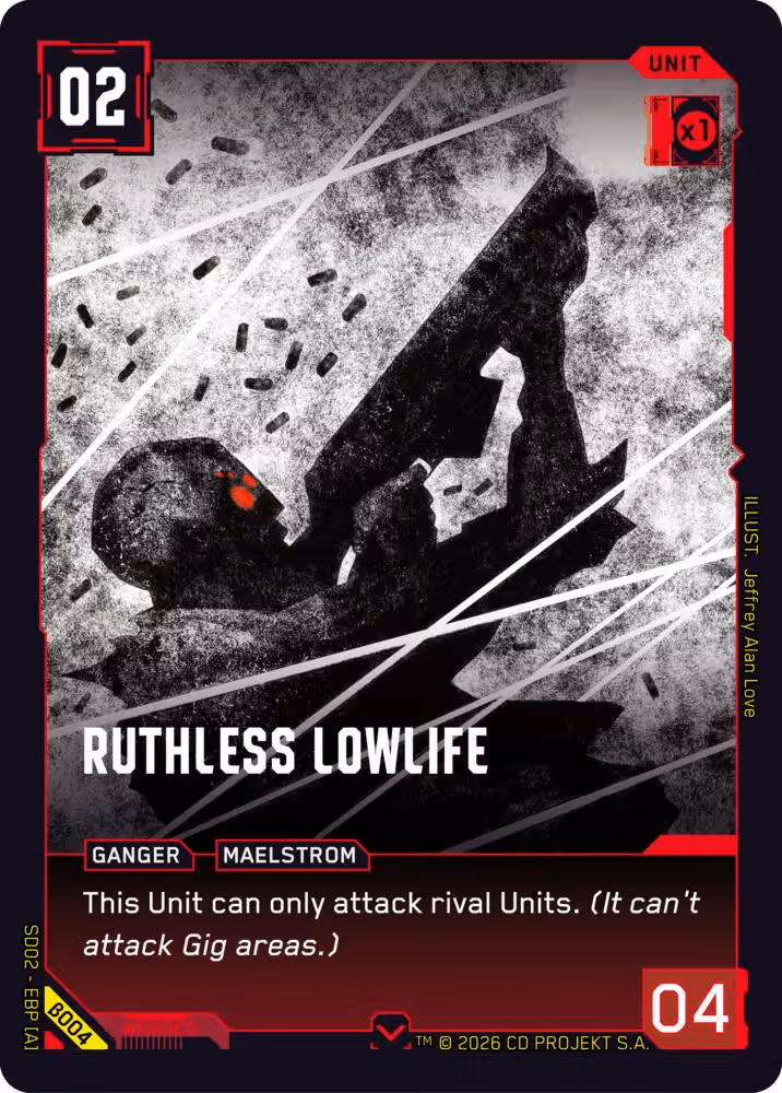 Ruthless Lowlife B004 Cyberpunk TCG card