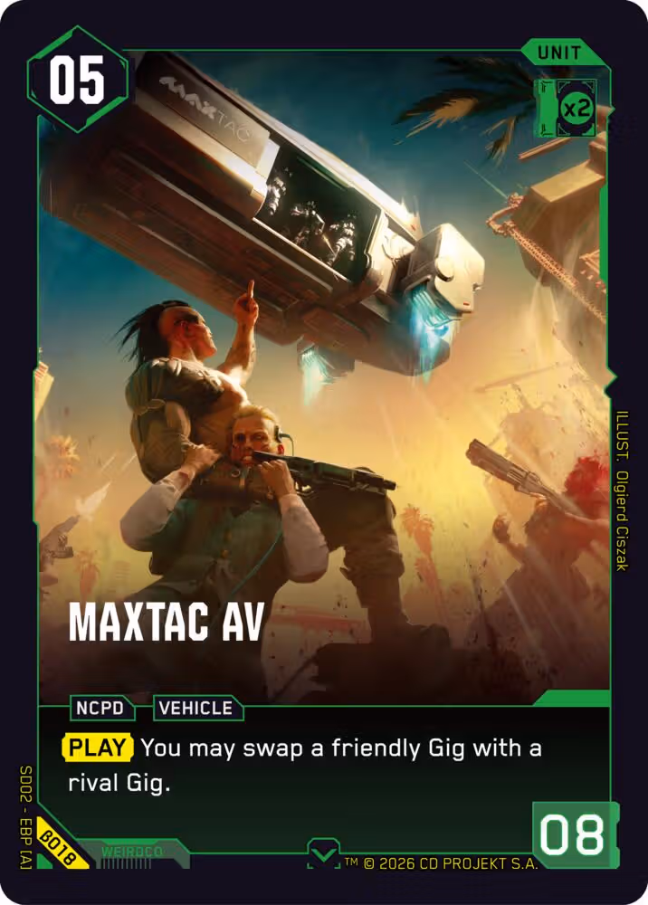 MaxTac AV B018 Cyberpunk TCG card
