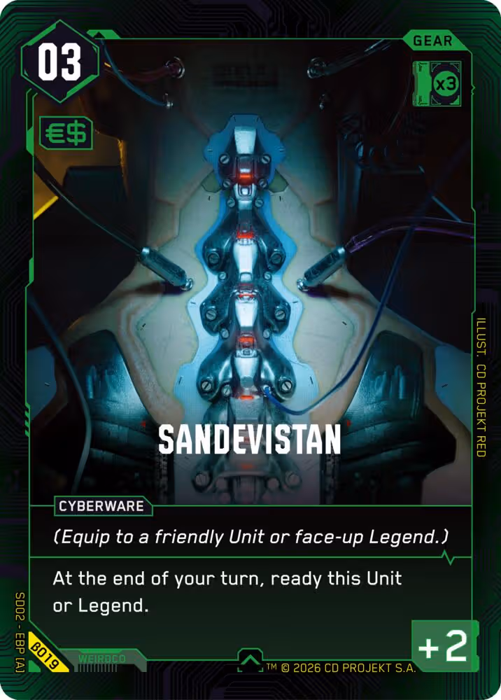 Sandevistan B019 Cyberpunk TCG card