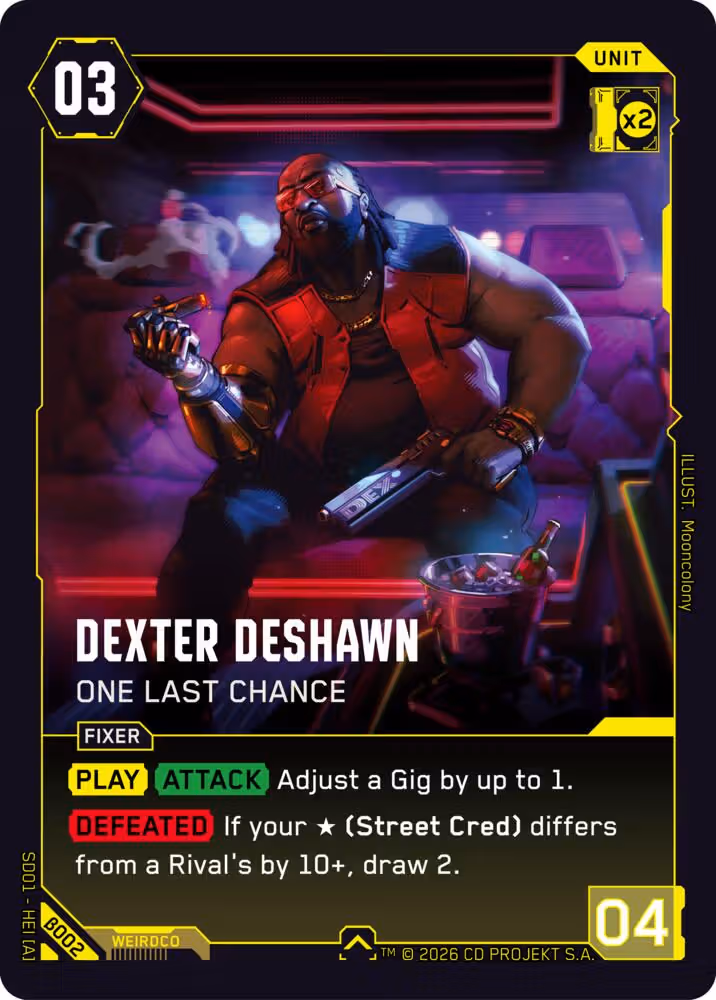 Dexter DeShawn - One Last Chance Cyberpunk TCG card