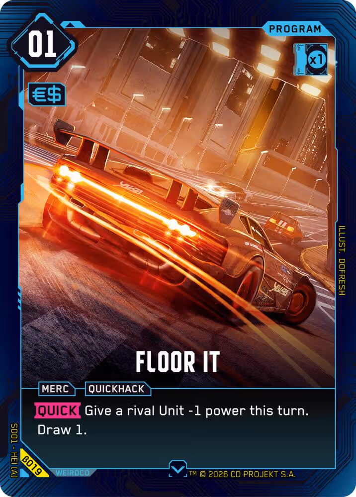 Floor It B019 Cyberpunk TCG card