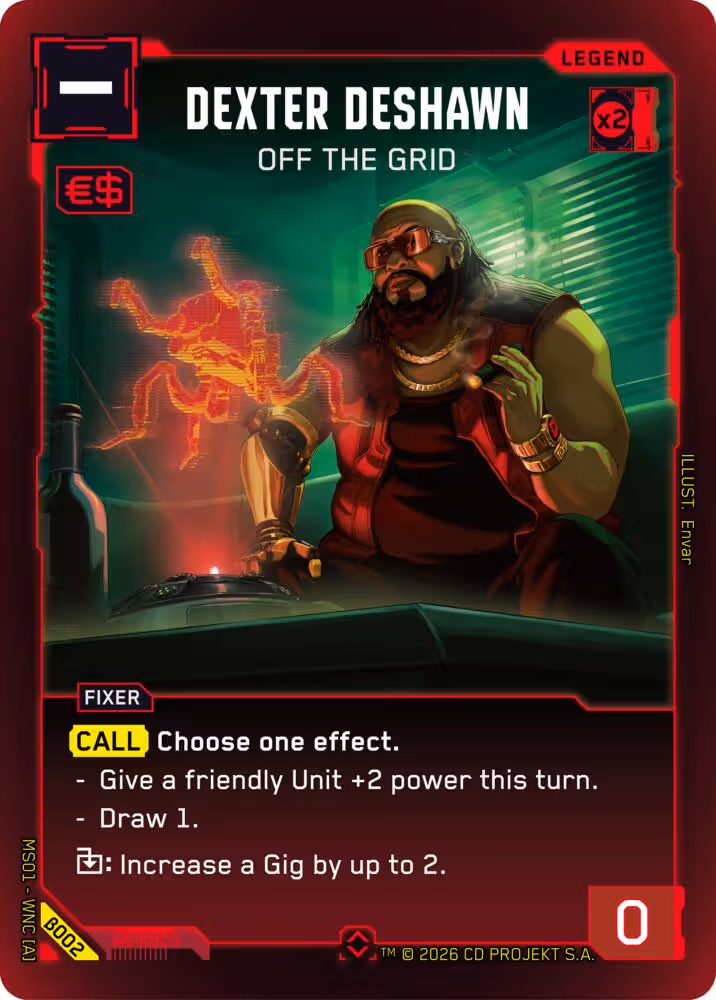 Dexter DeShawn - Off the Grid Cyberpunk TCG card