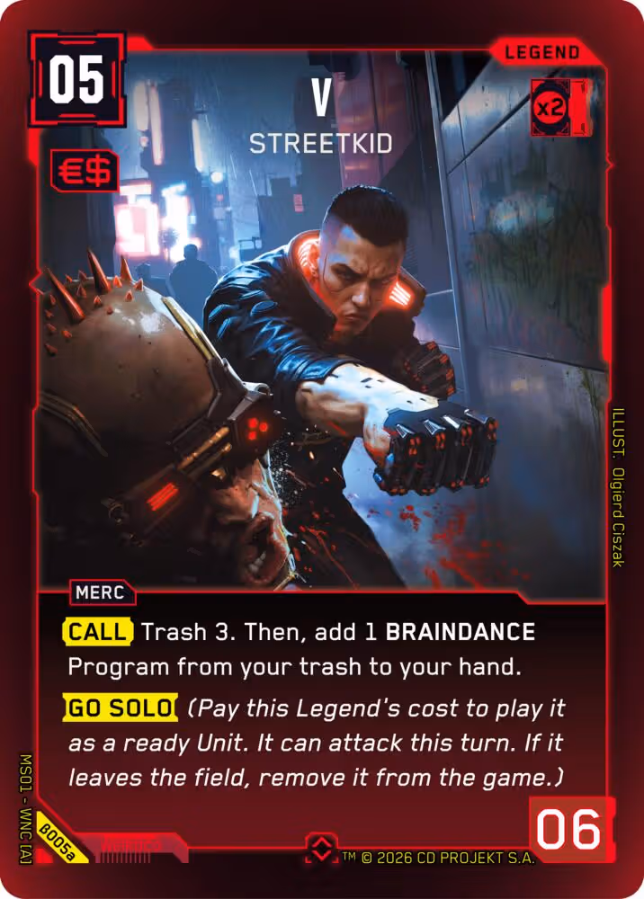 V - Streetkid Cyberpunk TCG card