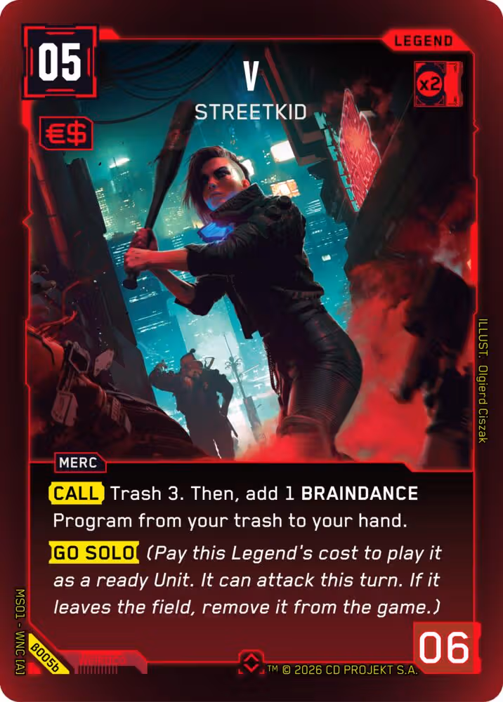 V - Streetkid B005b Cyberpunk TCG card