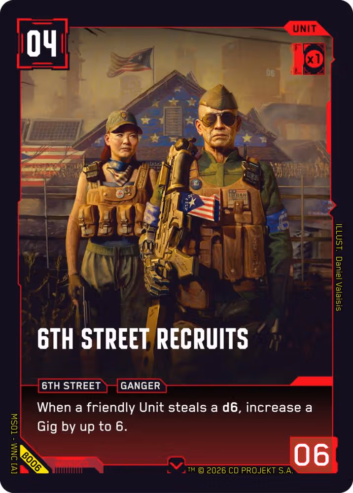 6th Street Recruits Cyberpunk TCG card