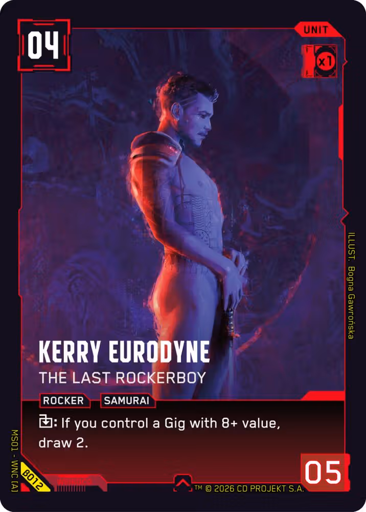 Kerry Eurodyne - The Last Rockerboy Cyberpunk TCG card