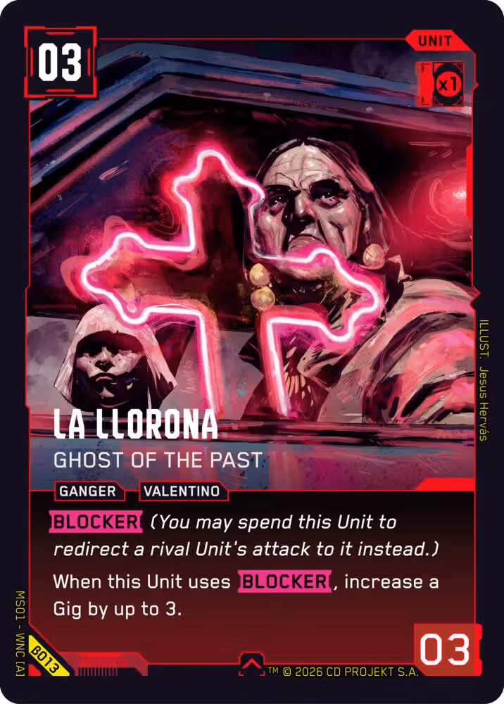 La Llorona - Ghost of the Past Cyberpunk TCG card