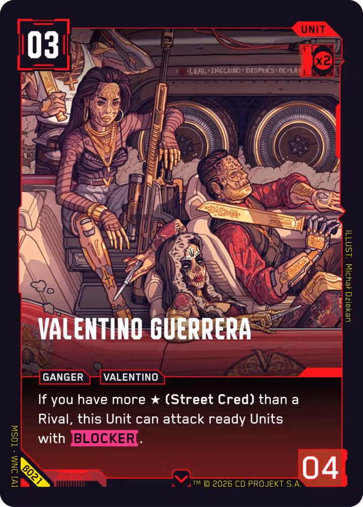 Valentino Guerrera Cyberpunk TCG card