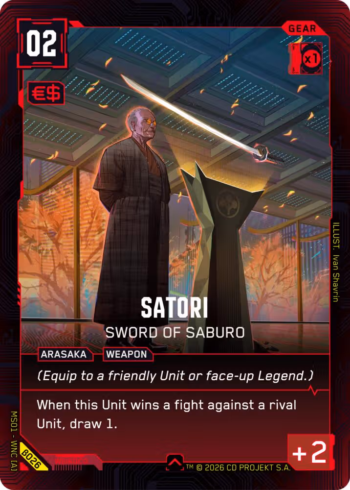 Satori - Sword of Saburo Cyberpunk TCG card