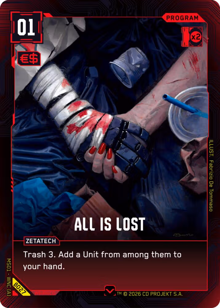 All is Lost Cyberpunk TCG card