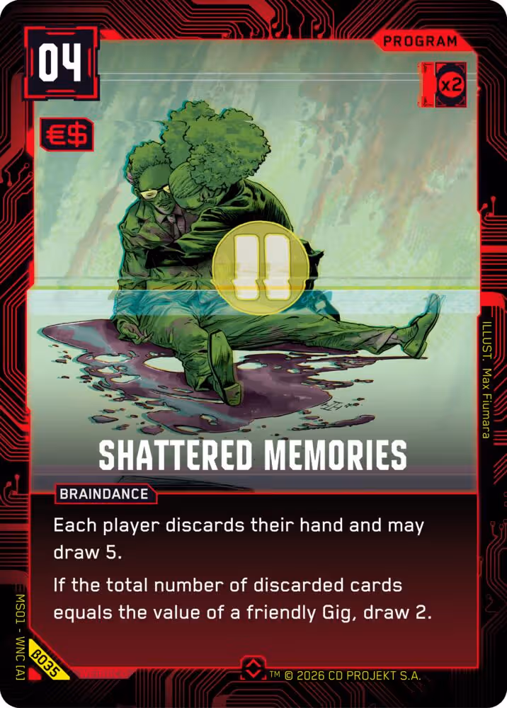 Shattered Memories Cyberpunk TCG card