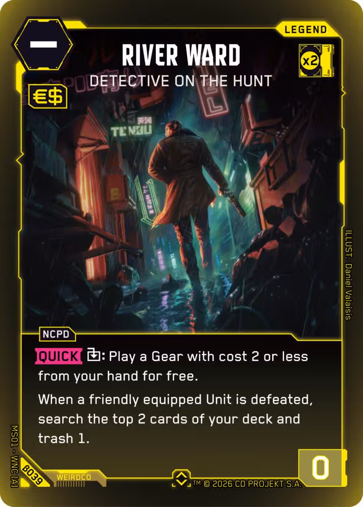 River Ward - Detective on the Hunt Cyberpunk TCG card