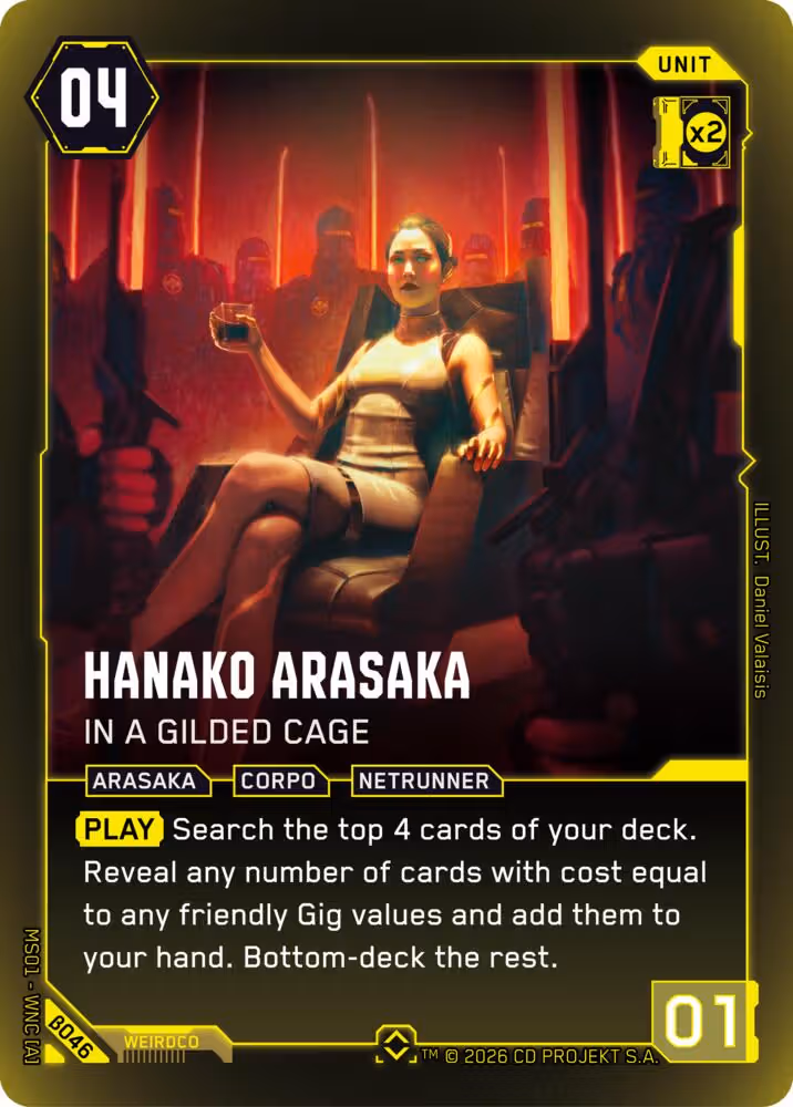 Hanako Arasaka - In a Gilded Cage Cyberpunk TCG card