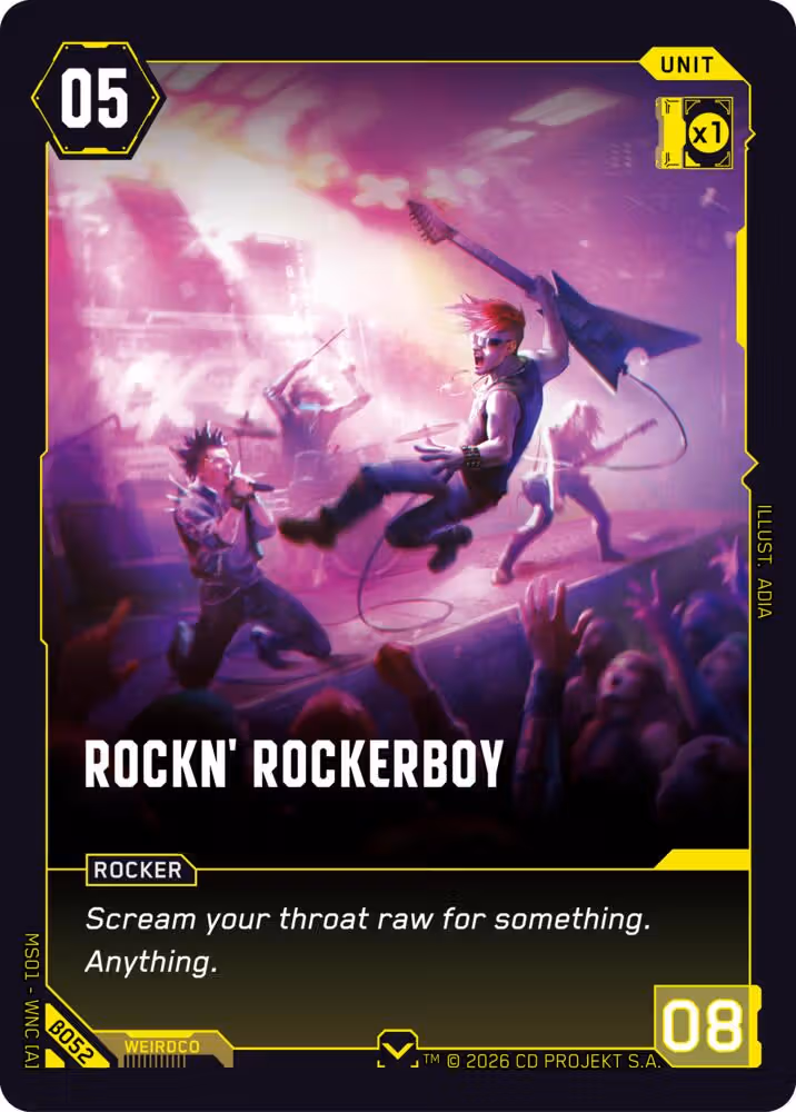 Rockn' Rockerboy Cyberpunk TCG card