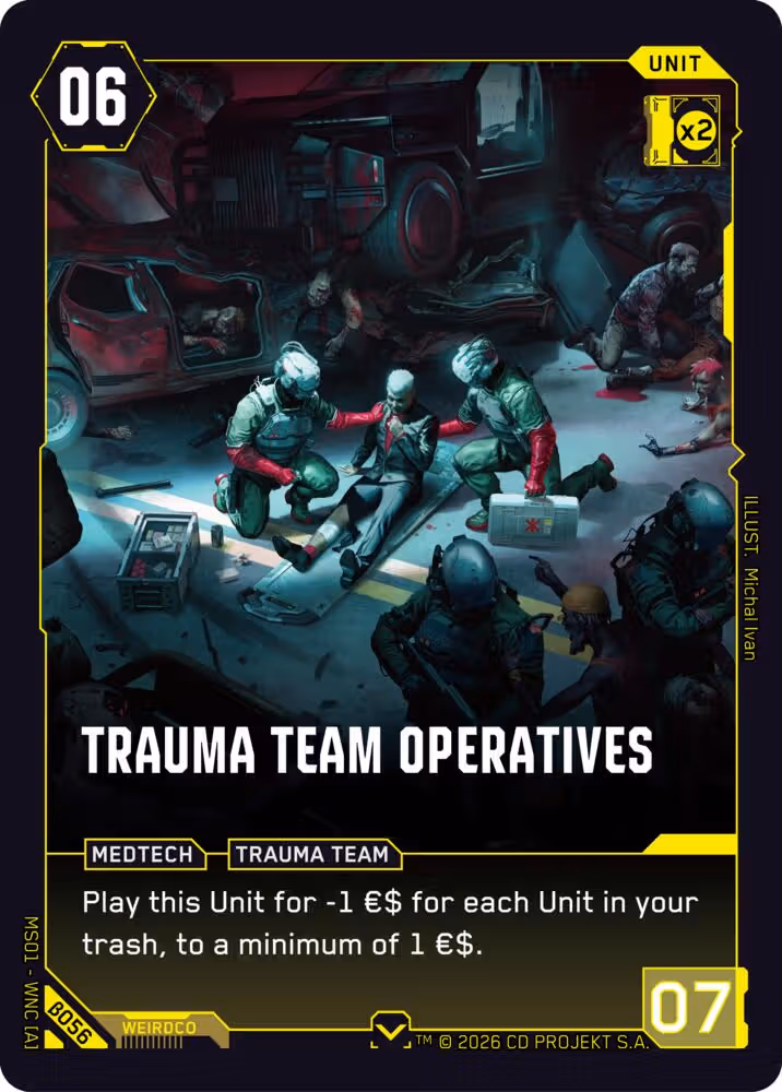 Trauma Team Operatives Cyberpunk TCG card
