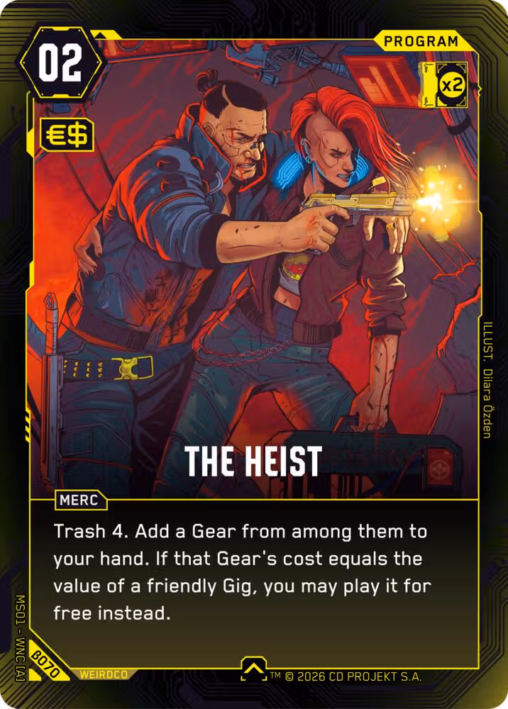 The Heist Cyberpunk TCG card