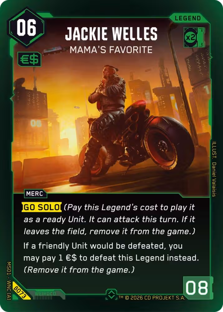 Jackie Welles - Mama's Favorite Cyberpunk TCG card