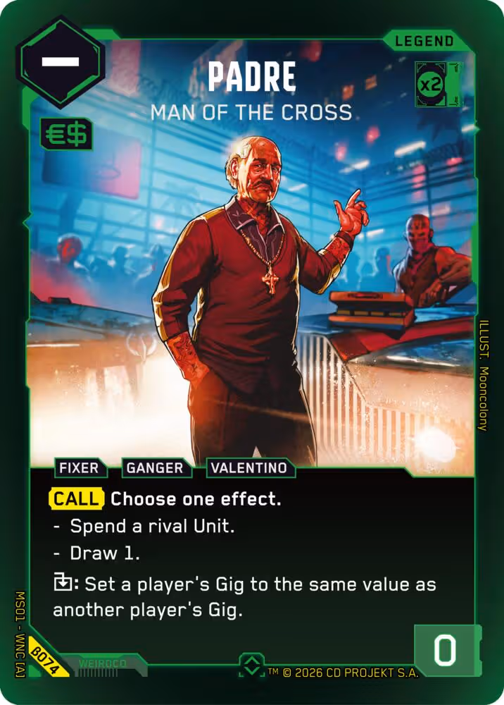 Padre - Man of the Cross Cyberpunk TCG card