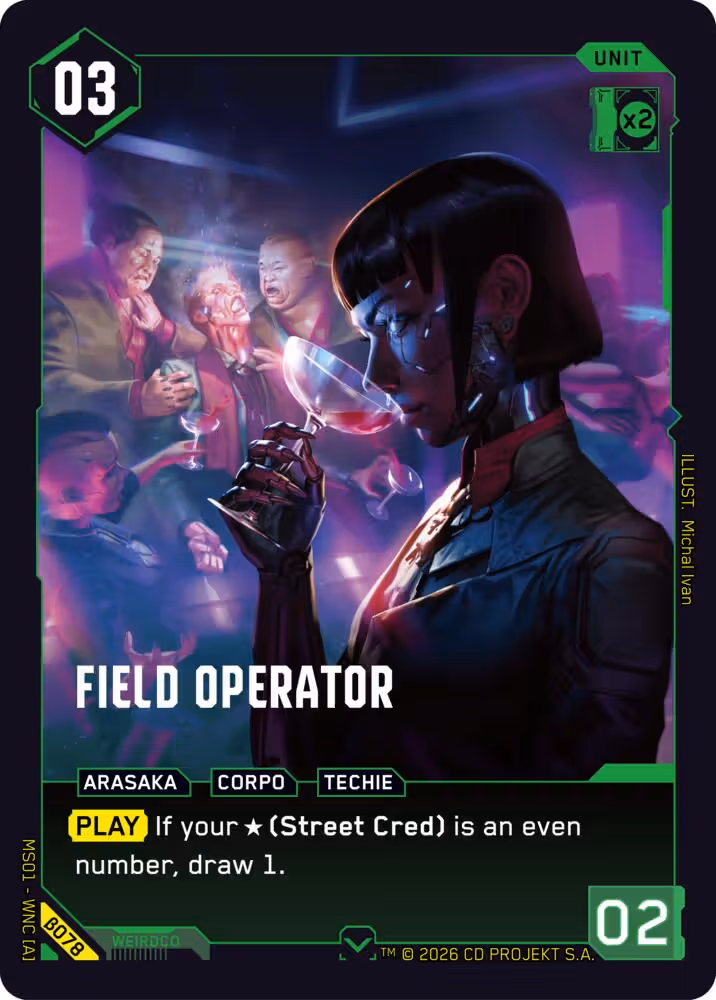 Field Operator Cyberpunk TCG card