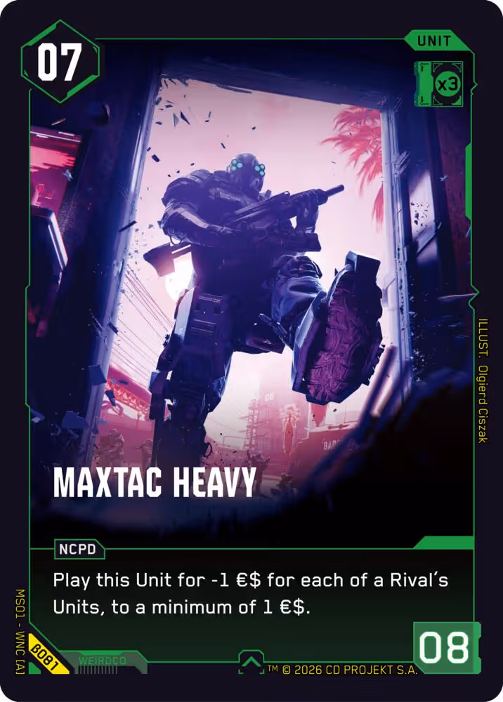 MaxTac Heavy Cyberpunk TCG card