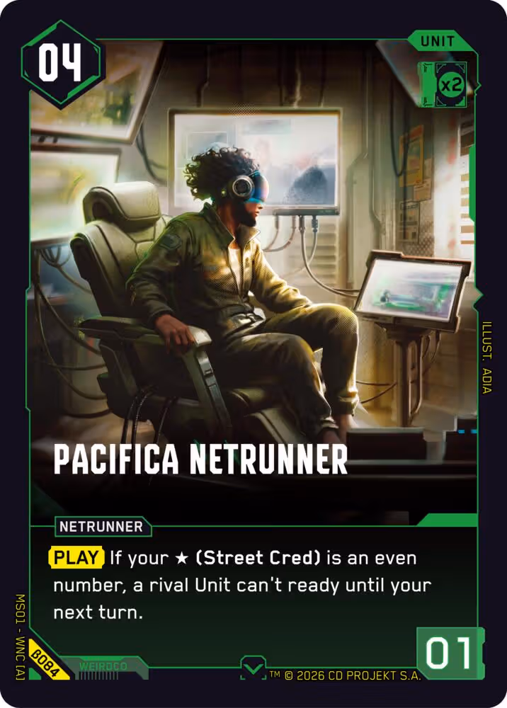 Pacifica Netrunner Cyberpunk TCG card