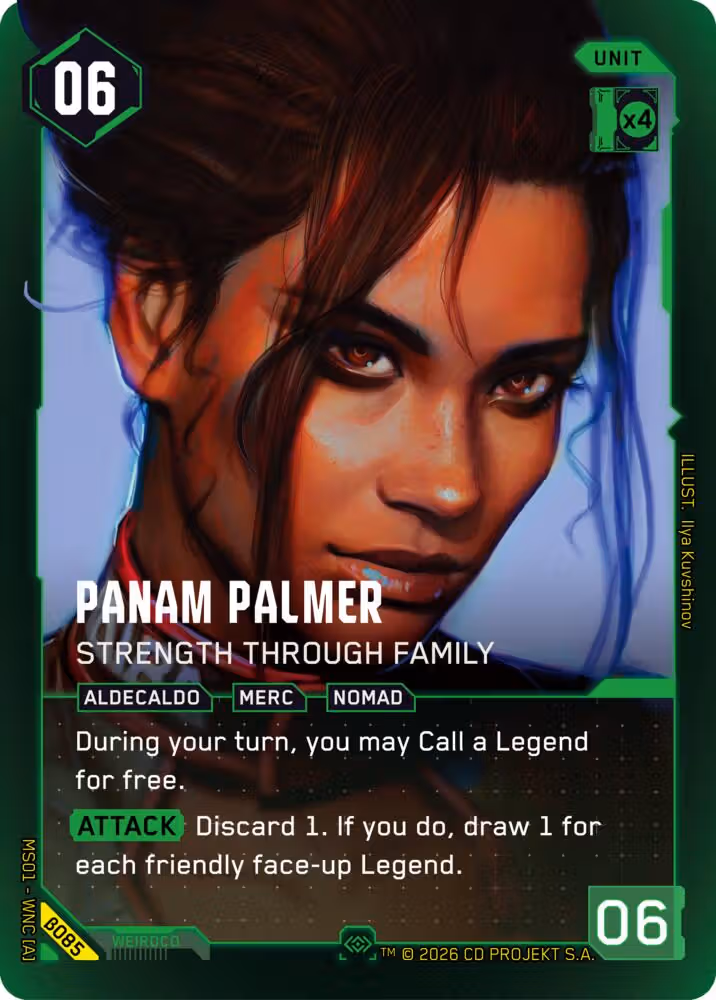 Panam Palmer - Strength Through Family Cyberpunk TCG card