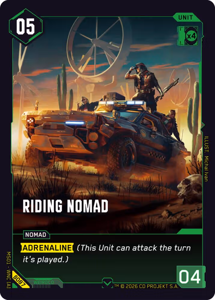 Riding Nomad Cyberpunk TCG card