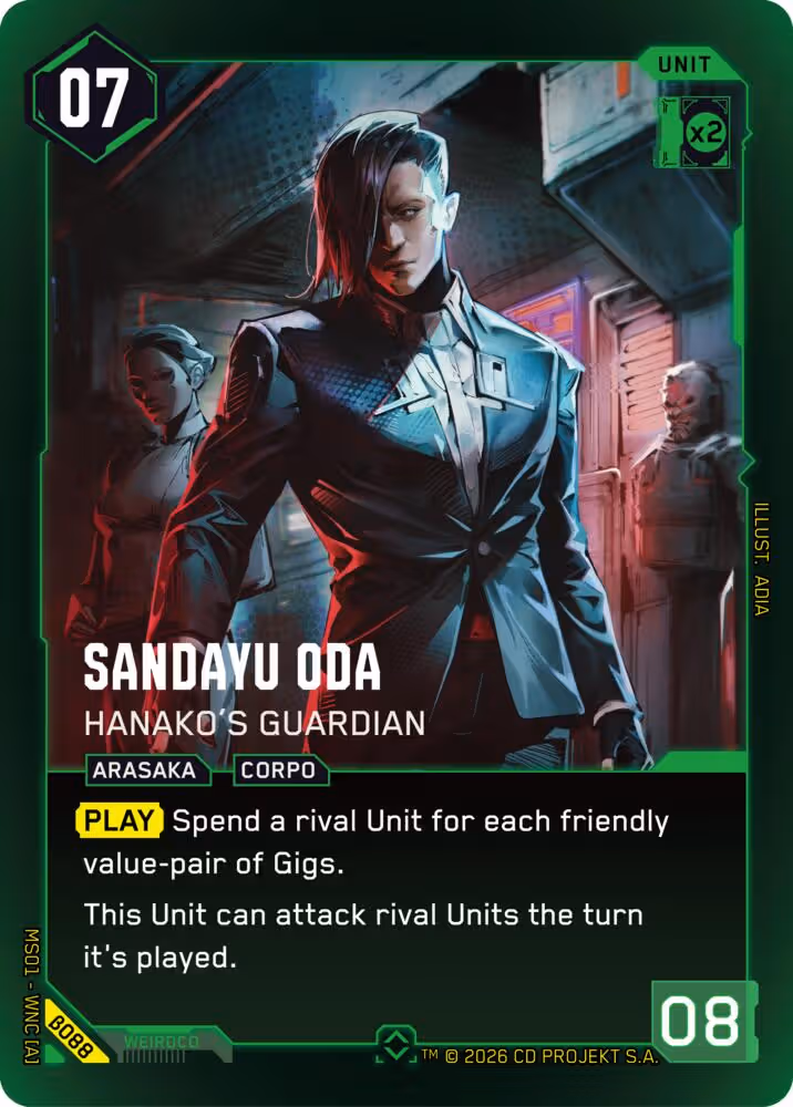 Sandayu Oda - Hanako's Guardian Cyberpunk TCG card