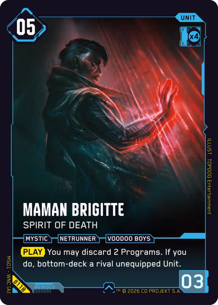 Maman Brigitte - Spirit of Death Cyberpunk TCG card