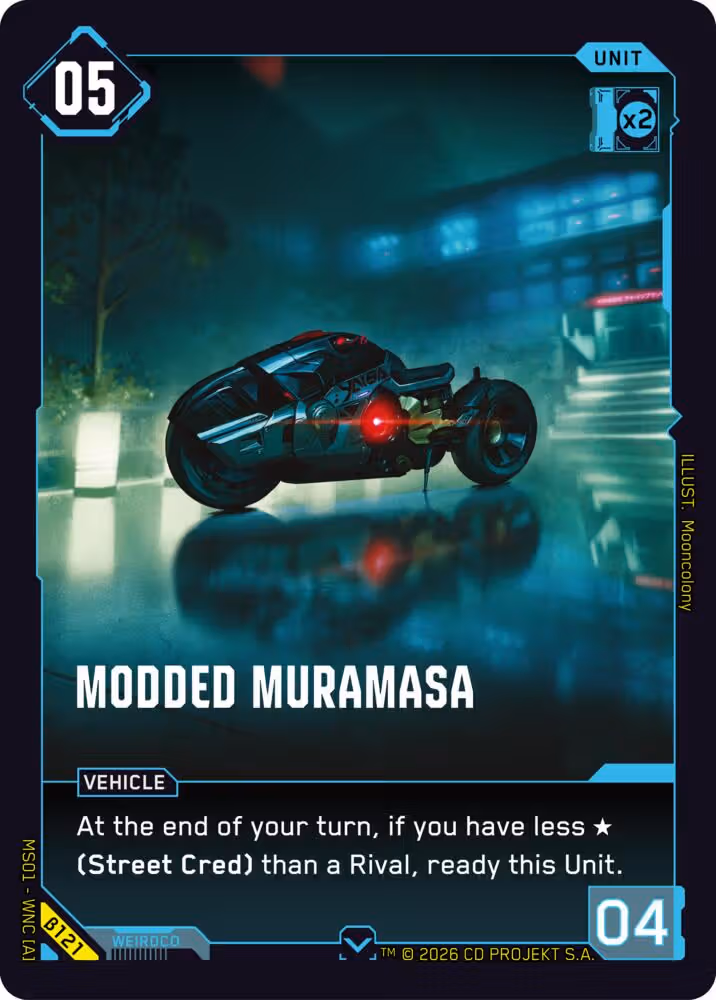 Modded Muramasa Cyberpunk TCG card