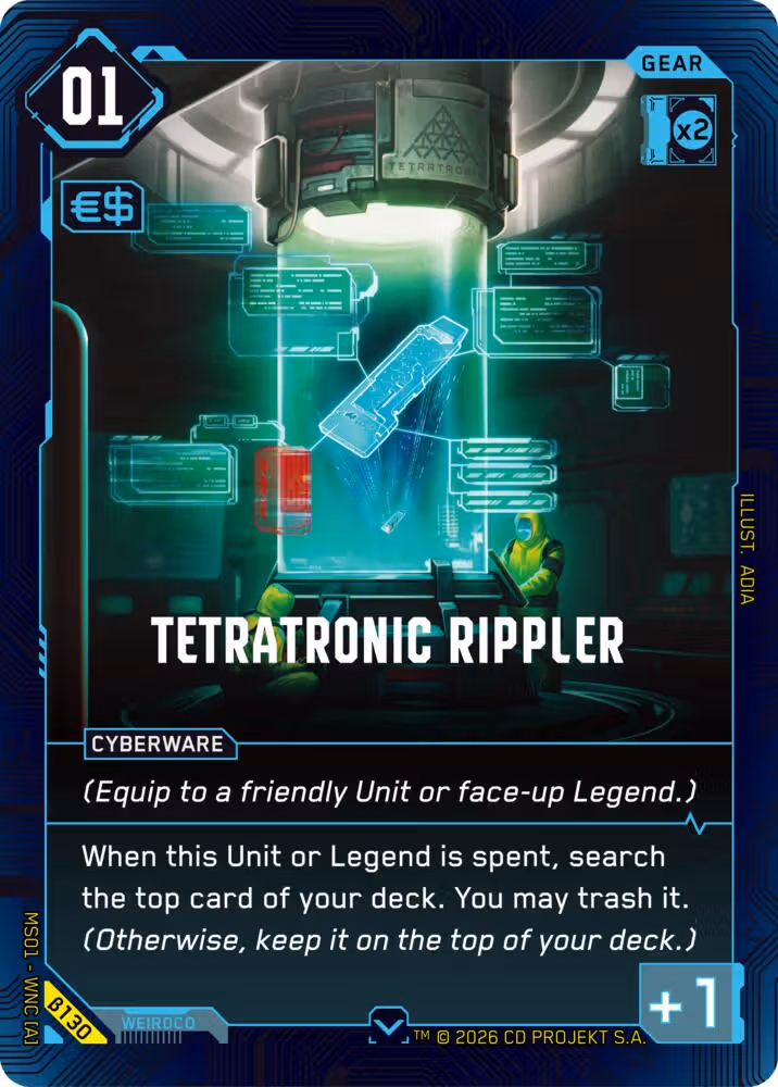 Tetratronic Rippler Cyberpunk TCG card