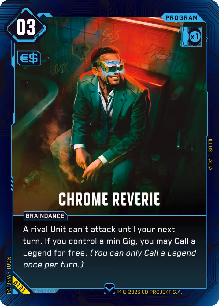 Chrome Reverie Cyberpunk TCG card