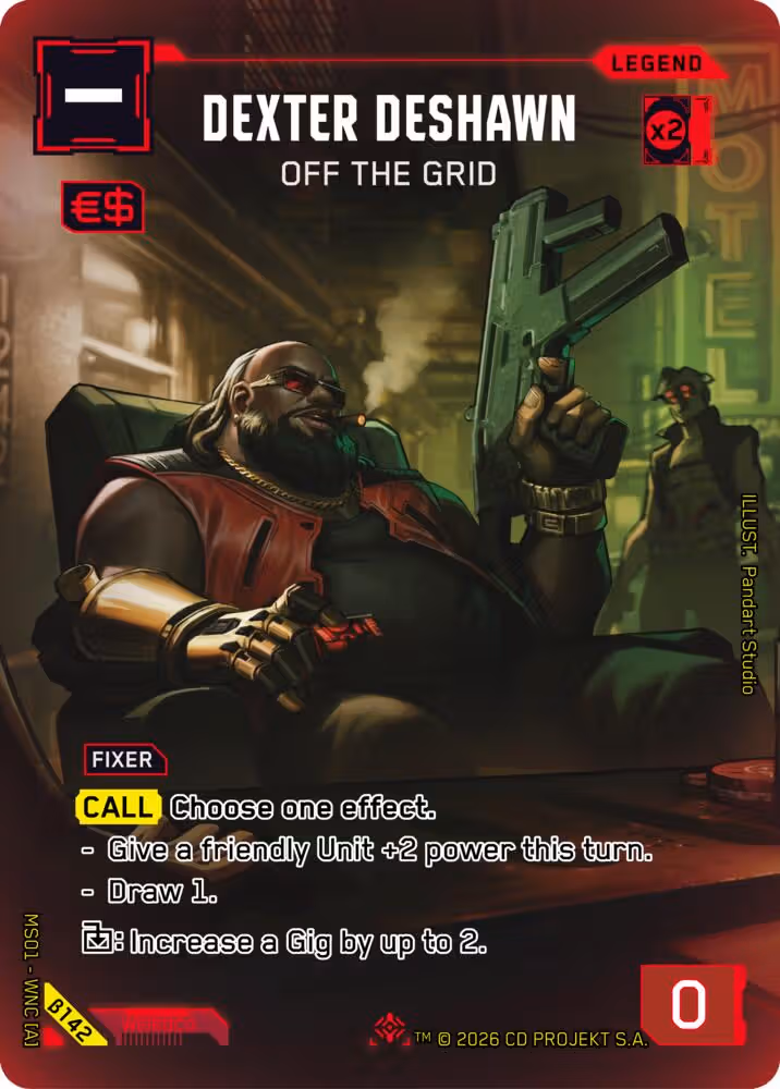 Dexter DeShawn - Off the Grid B142 Cyberpunk TCG card
