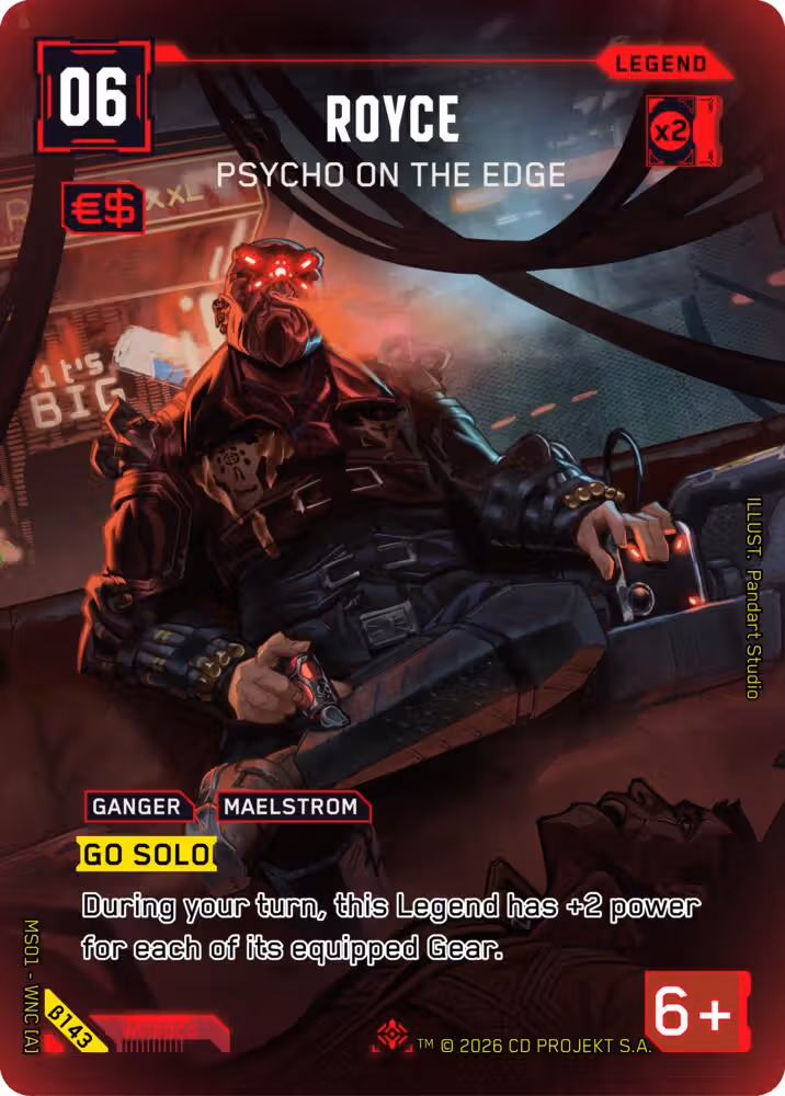 Royce - Psycho on the Edge B143 Cyberpunk TCG card
