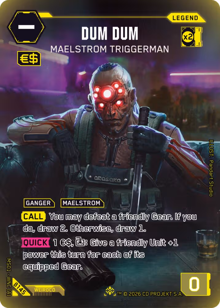 Dum Dum - Maelstrom Triggerman B145 Cyberpunk TCG card