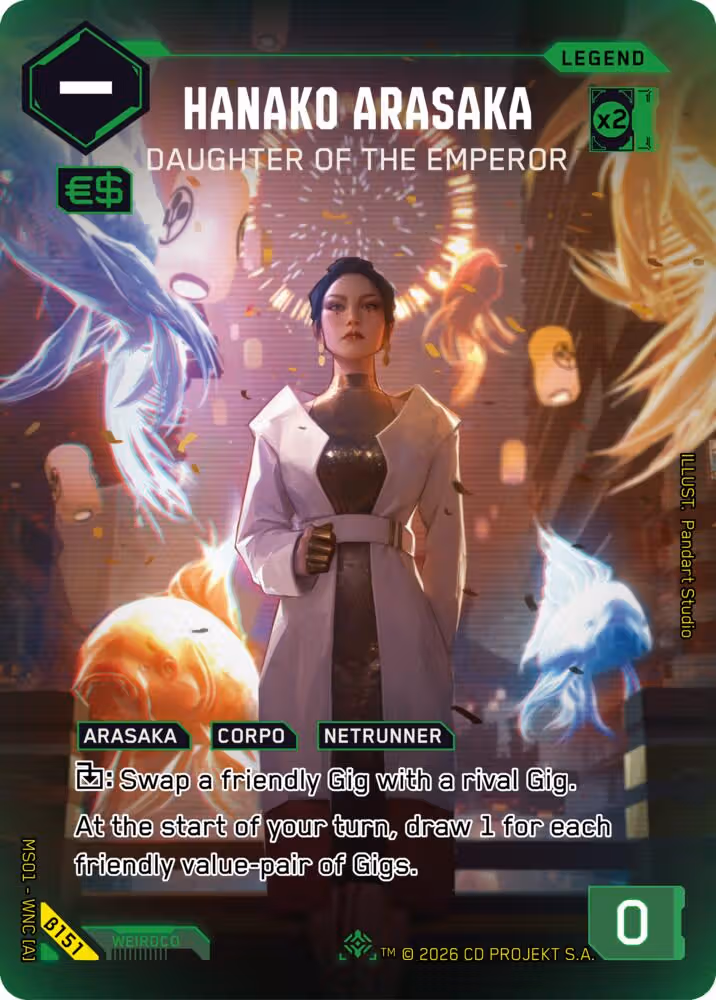 Hanako Arasaka - Daughter of the Emperor IL B151 (Iconic) Cyberpunk TCG card