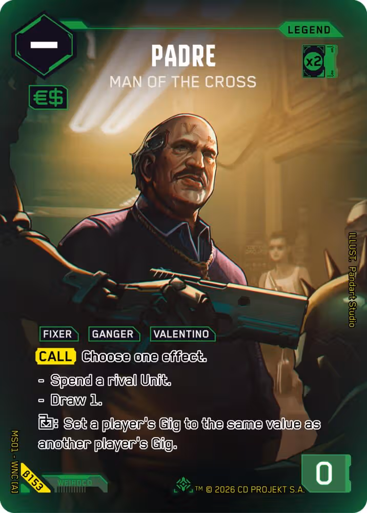 Padre - Man of the Cross B153 Cyberpunk TCG card