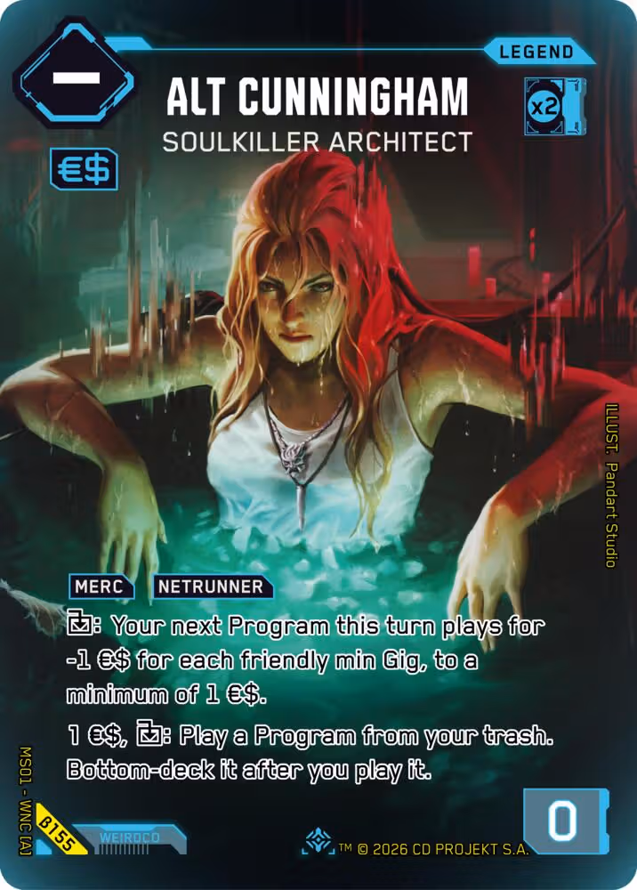 Alt Cunningham - Soulkiller Architect IL B155 (Iconic) Cyberpunk TCG card