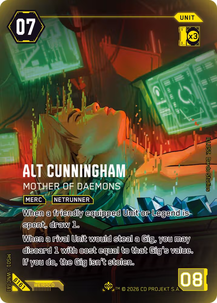 Alt Cunningham - Mother of Daemons B161 Cyberpunk TCG card