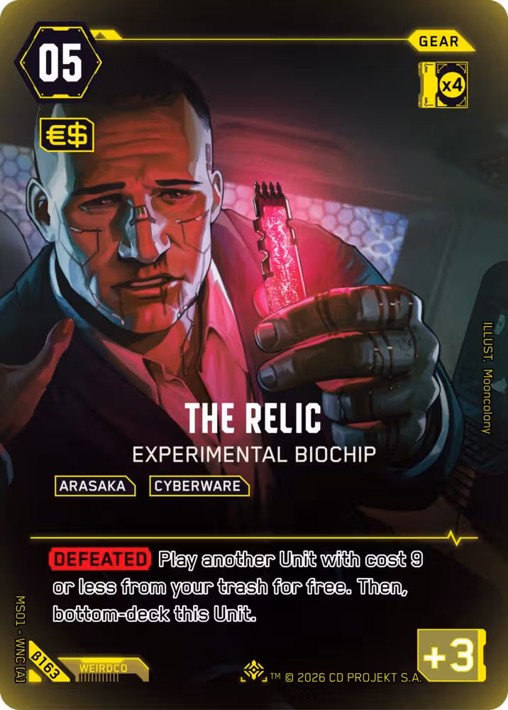 The Relic - Experimental Biochip B163 Cyberpunk TCG card