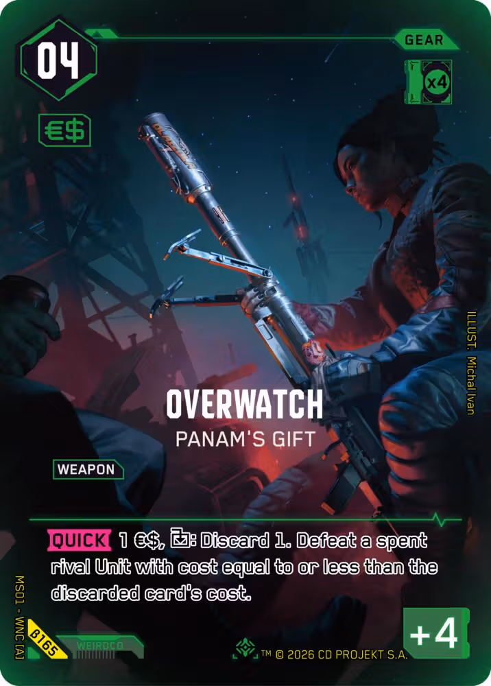 Overwatch - Panam's Gift B165 Cyberpunk TCG card