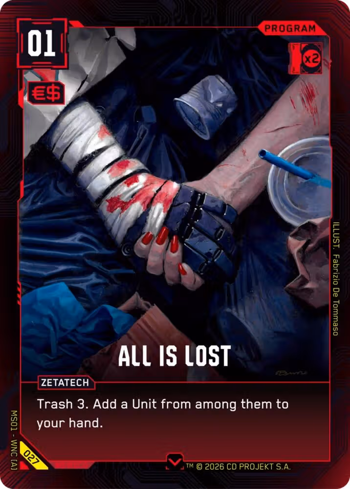 All is Lost 027 Cyberpunk TCG card