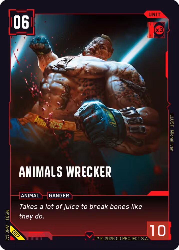 Animals Wrecker 007 Cyberpunk TCG card
