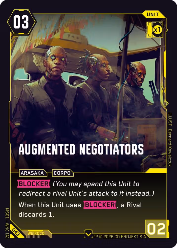Augmented Negotiators 043 Cyberpunk TCG card