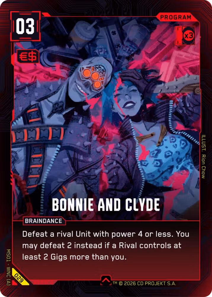 Bonnie and Clyde 029 Cyberpunk TCG card