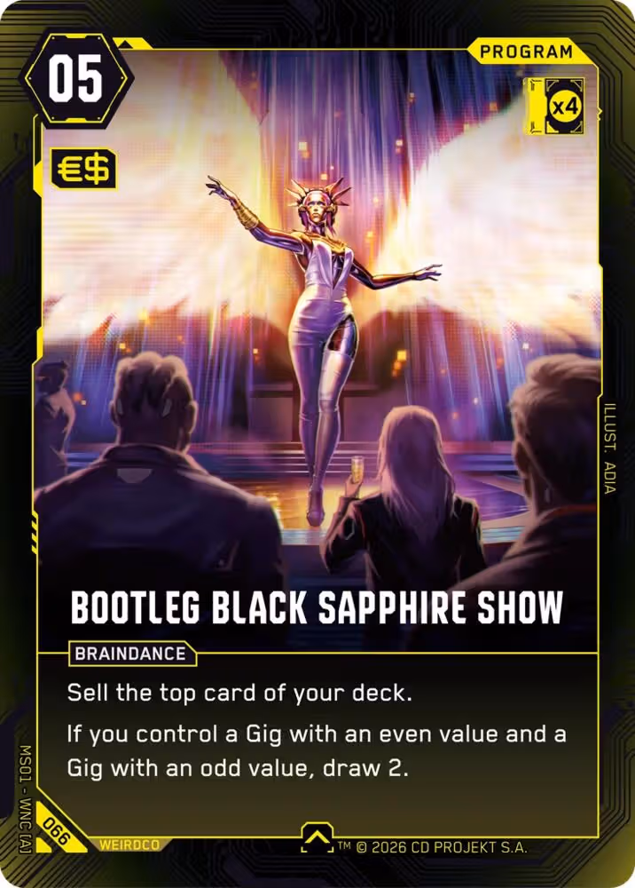 Bootleg Black Sapphire Show 066 Cyberpunk TCG card