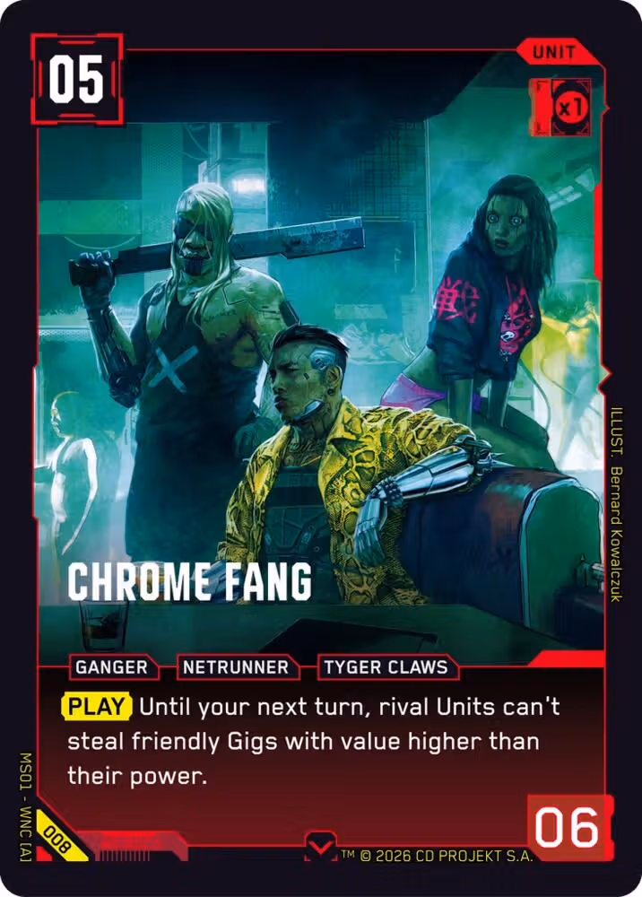 Chrome Fang 008 Cyberpunk TCG card