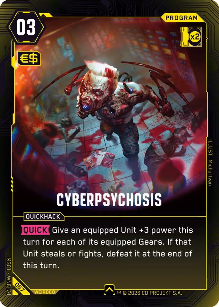 Cyberpsychosis 067 Cyberpunk TCG card