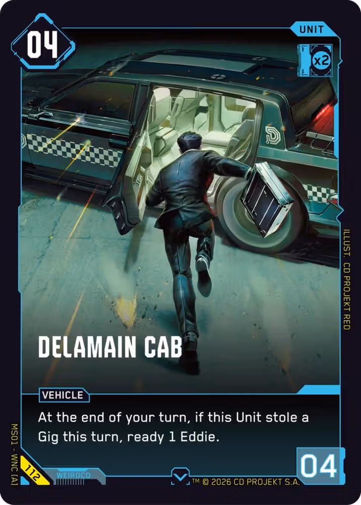 Delamain Cab 112 Cyberpunk TCG card